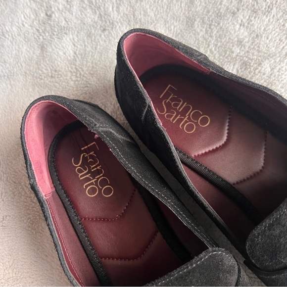 Franco Sarto Jolie Suede Leather Kiltie Tassel Loafer Flats Black Sz 9 - Picture 8 of 12